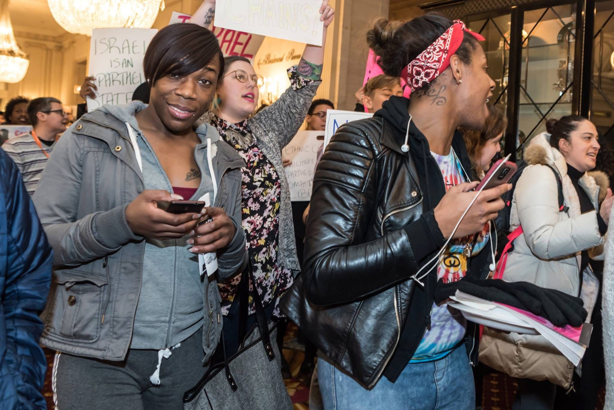 CeCe McDonald and Eisha Love together at a community event