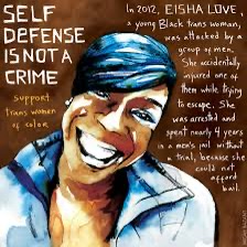 Eisha Love self defense advocacy artwork